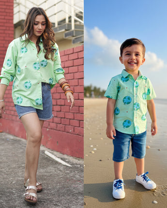 Dharti Shirt Twinning Outfits for Mother and Son | Pure cotton poplin