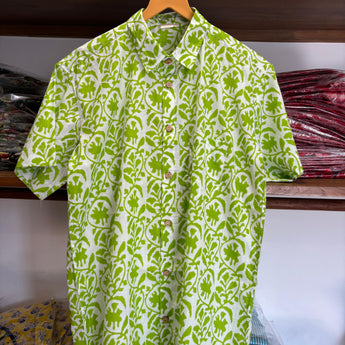 Tropical Shirt for Men| Green Forest | Pure Cotton