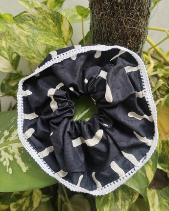Handcrafted Pure Cotton Scrunchies| Assorted Set of 5