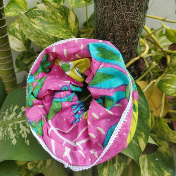 Neon Garden Scrunchies| Set of 1 |Handcrafted Pure Cotton