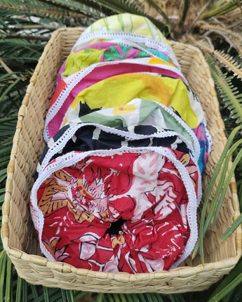 Handcrafted Pure Cotton Scrunchies| Assorted Set of 5