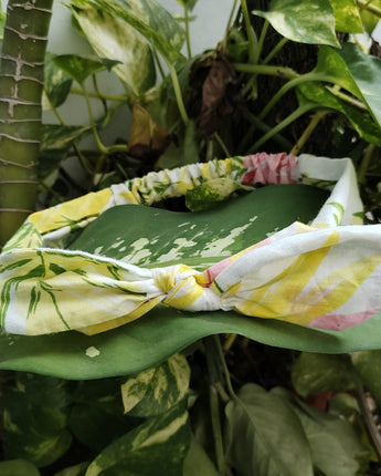 Yellow Flamingos Hairband for Girls| Set of 1 |Handcrafted Pure Cotton