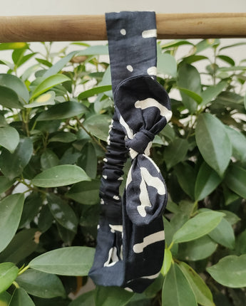 Black Waves Hairband for Girls| Set of 1 |Handcrafted Pure Cotton
