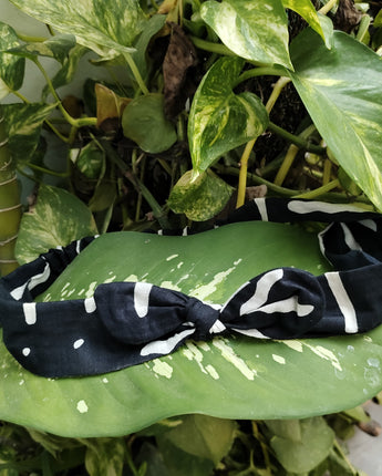 Black Waves Hairband for Girls| Set of 1 |Handcrafted Pure Cotton
