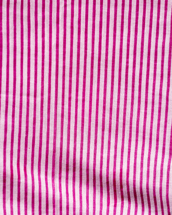 Pure Cotton Fabric| Sunday Stripes| Pink