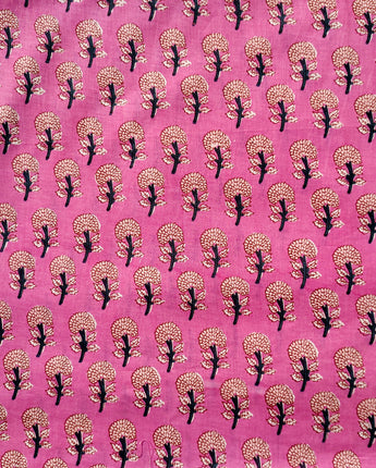 Pure Cotton Fabric| Pink Boota