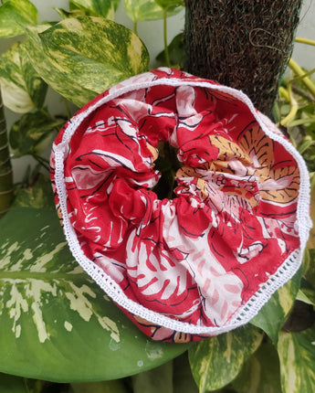 Floral Firework Scrunchies| Set of 1 |Handcrafted Pure Cotton