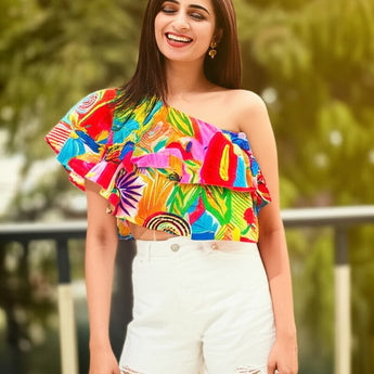 One Shoulder Top for Women| Birthday Party | Pure Cotton