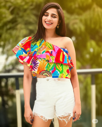 One Shoulder Top for Women| Birthday Party | Pure Cotton