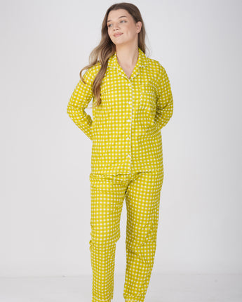 Green Paradise| Adult Nightsuit Set| Pure Cotton