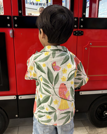 Cool Shirt for Boys| White Bird| Pure Cotton