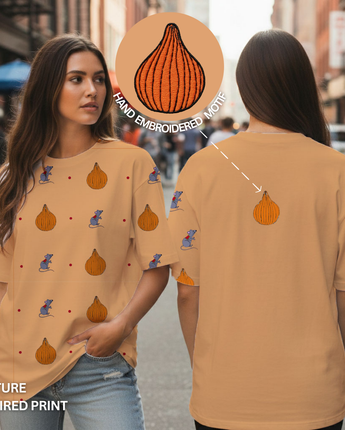 Vinayaka Oversize T-Shirt- Peach (Pre-Order Exclusive | Limited Edition)