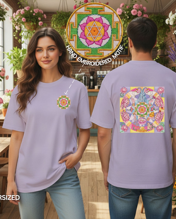Lakshmi Mandaala Oversize T-Shirt- Lilac (Pre-Order Exclusive | Limited Edition)