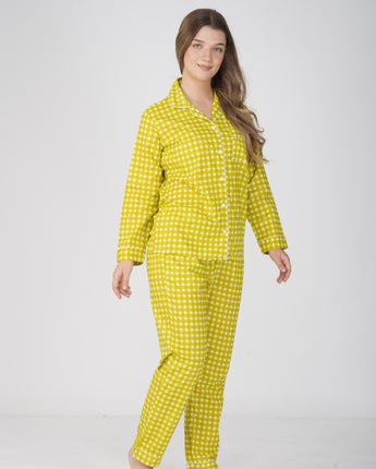Green Paradise| Adult Nightsuit Set| Pure Cotton