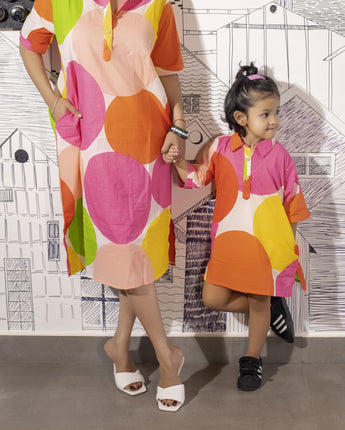 Poppins Short Shirt Dress for Girl| Pure Cotton