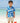 Cotton Boys Kids Shirt Flower Power Blue