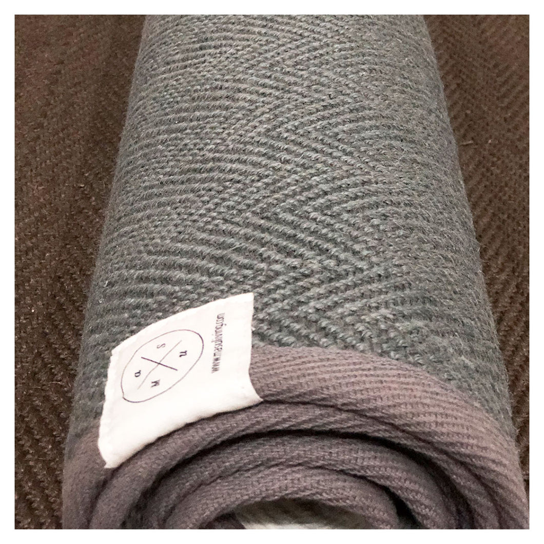 Masu Mudra - Premium Jute and Natural Rubber Yoga mat- Earthy grey colour