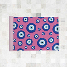 Load image into Gallery viewer, Kids Yoga Mat- Evil Eye Pink
