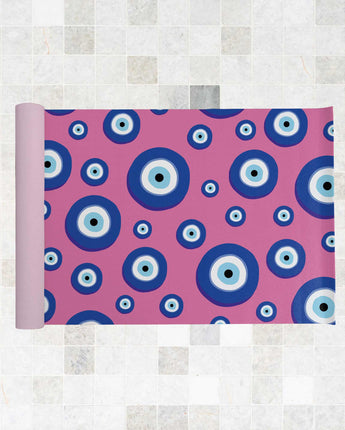 Kids Yoga Mat- Evil Eye Pink