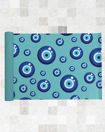 Kids Yoga Mat - Evil Eye Blue