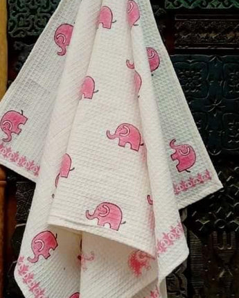 Pink Elephant Bath Towel