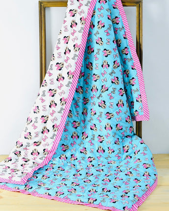 Reversible Character Quilt- Disney- Blue & White