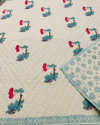 Block Print Reversible Quilt- Carnival Time