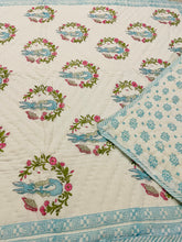 Load image into Gallery viewer, Block Print Reversible Quilt- Year of Rabbit
