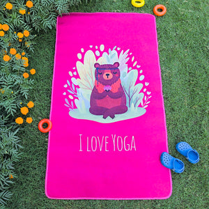 Yogi bear kids Mat Pink- I Love Yoga