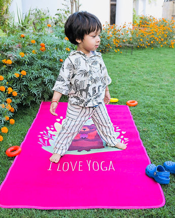 Kids Yoga Mat- Yogi Bear Pink