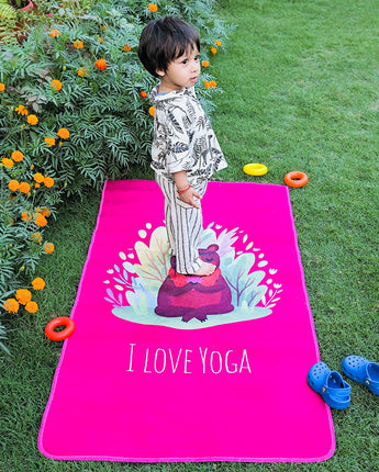 Kids Yoga Mat- Yogi Bear Pink