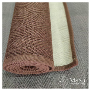 Masu Mudra- Premium Jute and Natural Rubber Yoga Mat- Earthy Brown colour