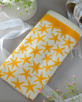 Yellow Stars Kids Bath Towel