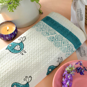 Bunny & Blue Bird Bath Towel- Set of 2